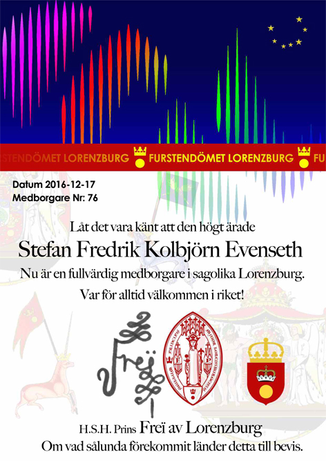 Vi välkomnar medborgare nr 76 Stefan Evenseth