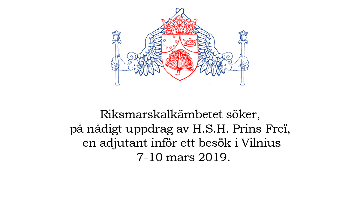 Adjutant sökes att medverka på en konferens  i Vilnius 7-10 mars 2019