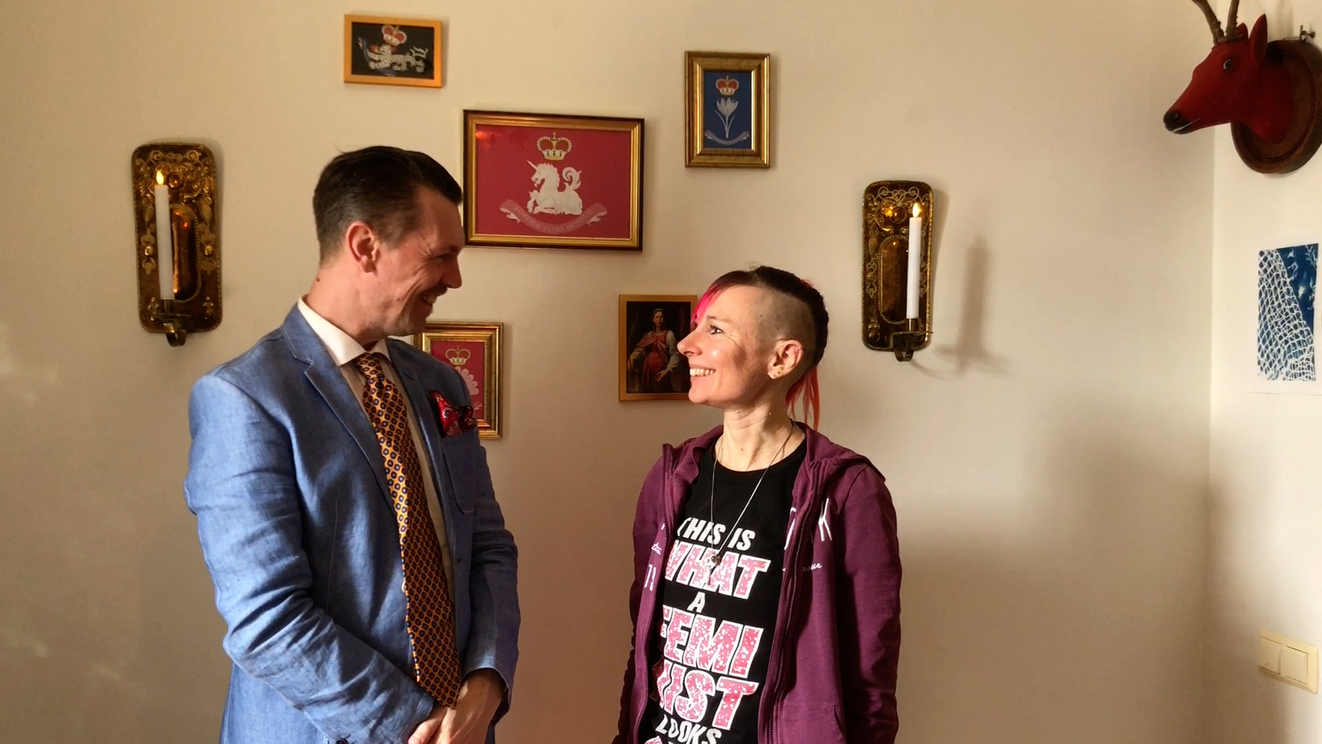 H.S.H. Prince Frei granted an audience to the Punk Poet Louise Halvardsson
