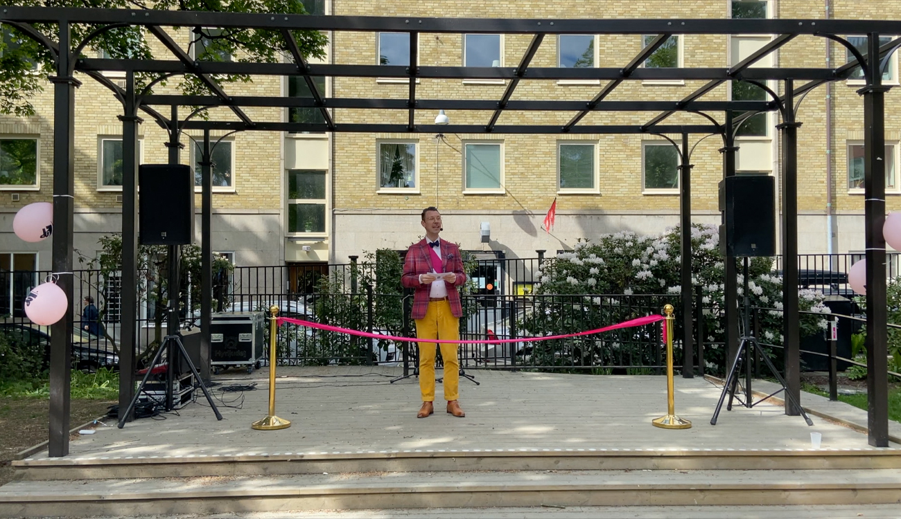 H.S.H. Prince Frei opening the Children’s Day program in Kronhusparken